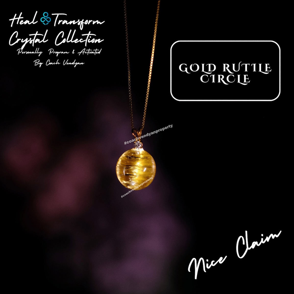 GOLD RUTILE CIRCLE - Gambar 5