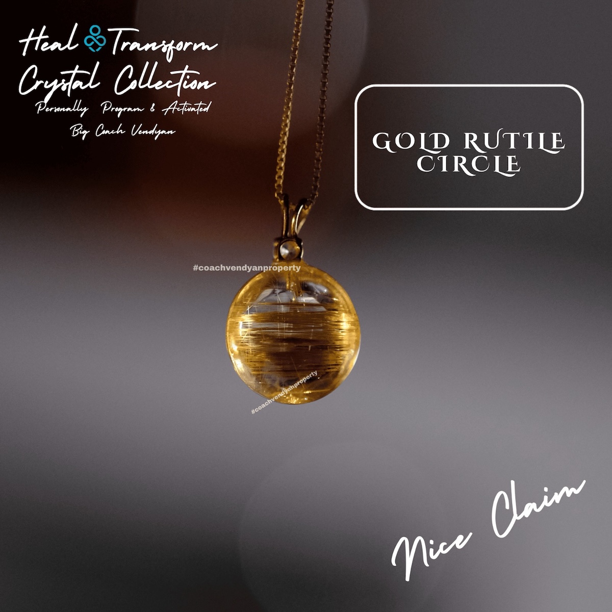 GOLD RUTILE CIRCLE - Gambar 3