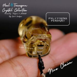 PIG CITRINE PENDANT