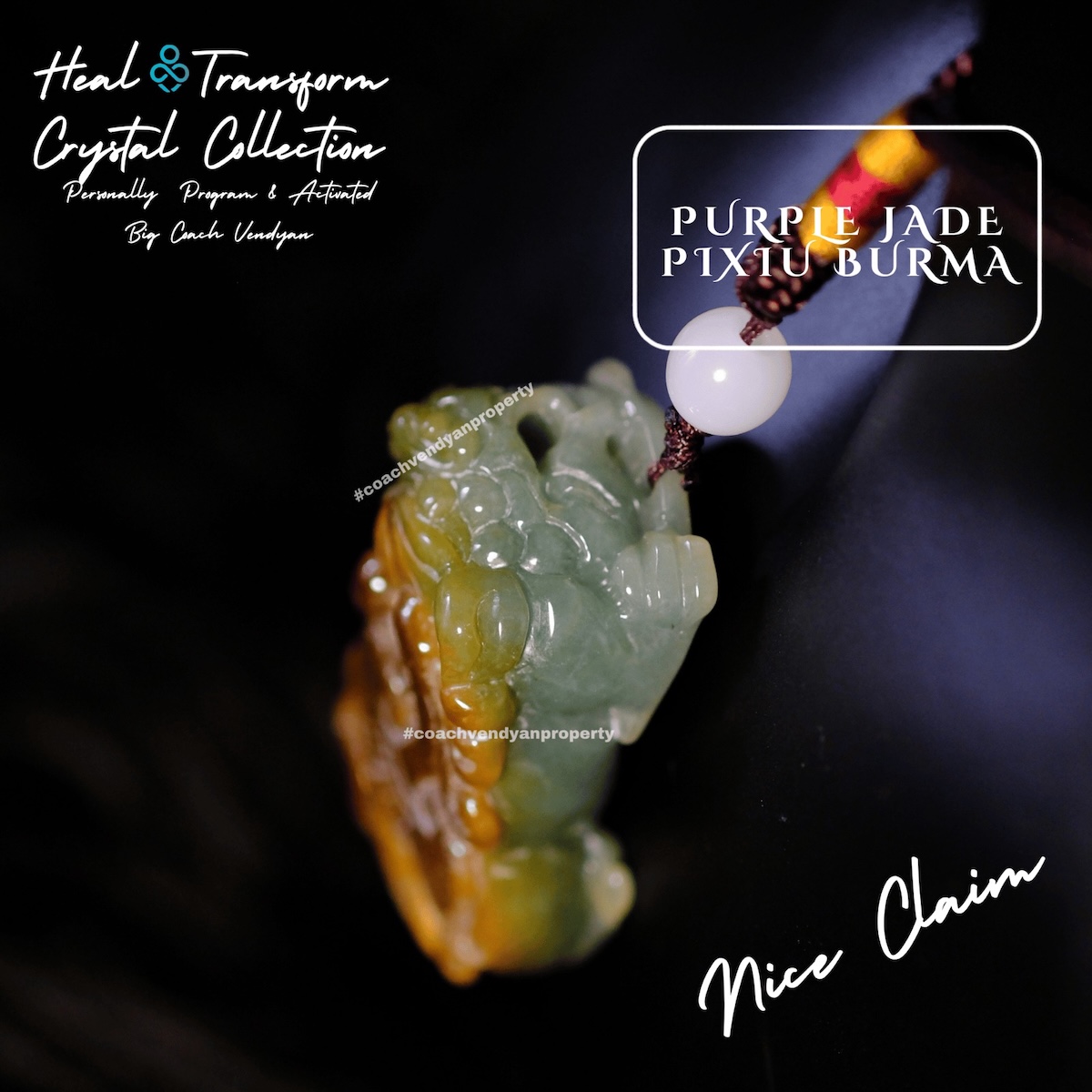 PURPLE JADE PIXIU BURMA - Gambar 5