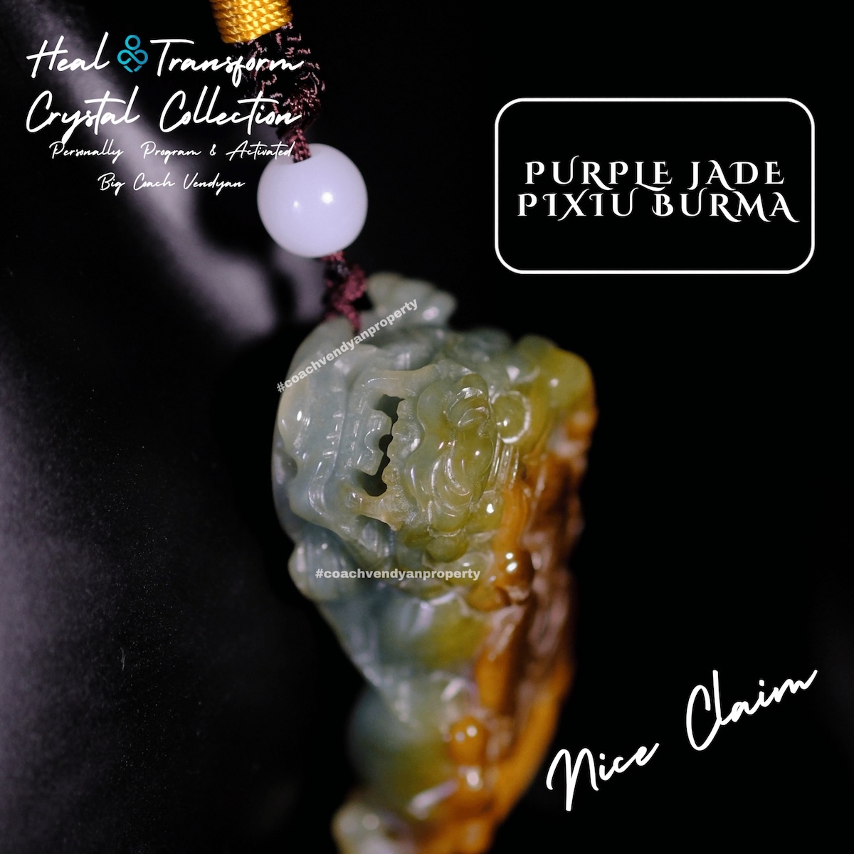 PURPLE JADE PIXIU BURMA - Gambar 4