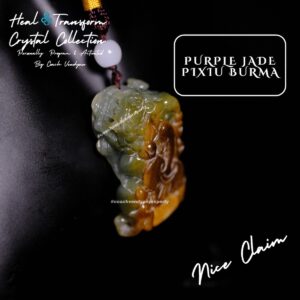 PURPLE JADE PIXIU BURMA