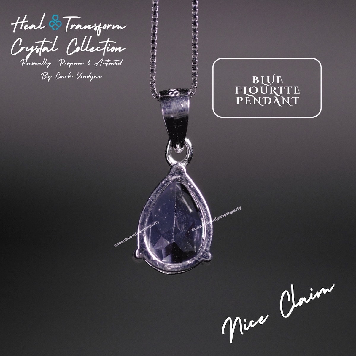 BLUE FLUORITE PENDANT - Gambar 2