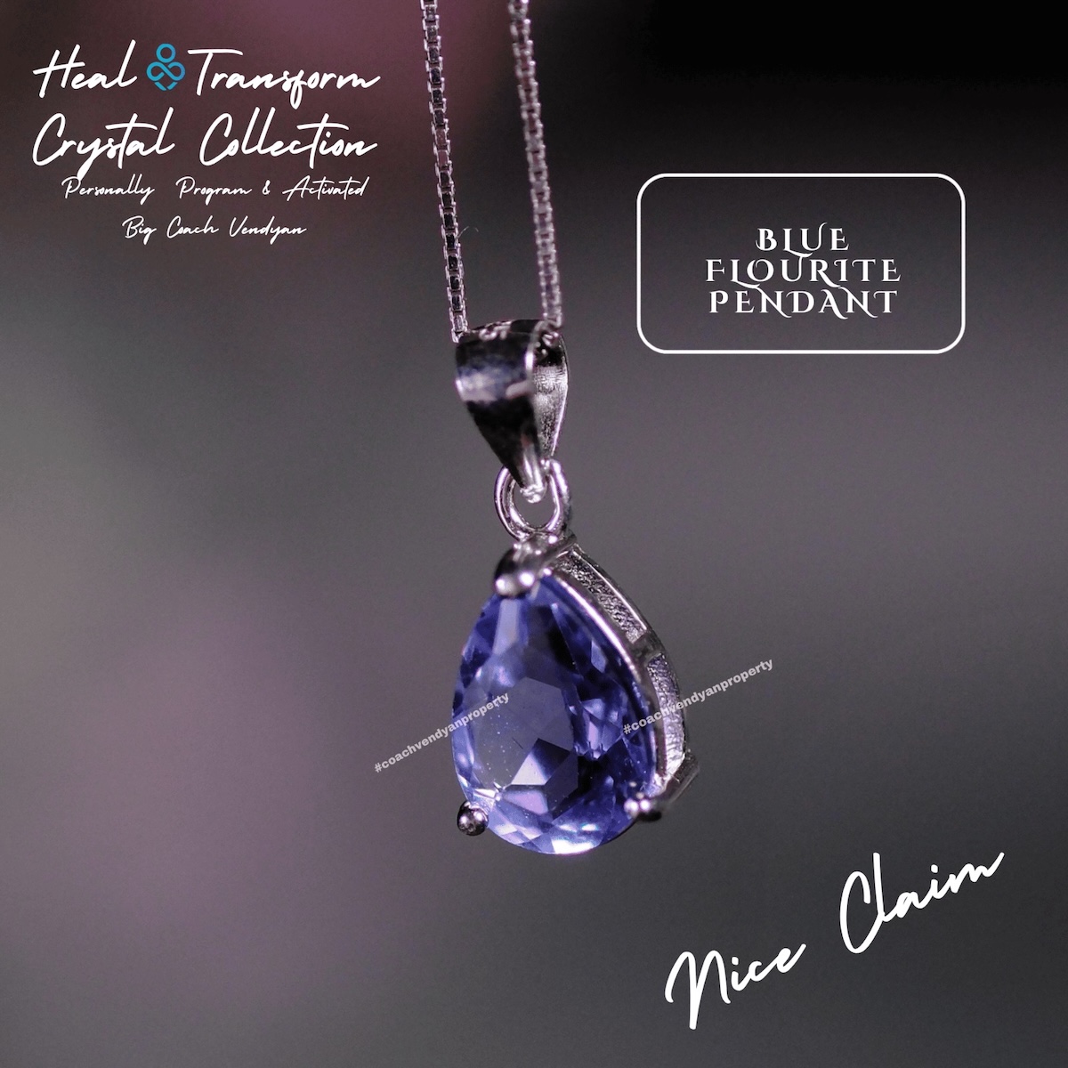 BLUE FLUORITE PENDANT - Gambar 5