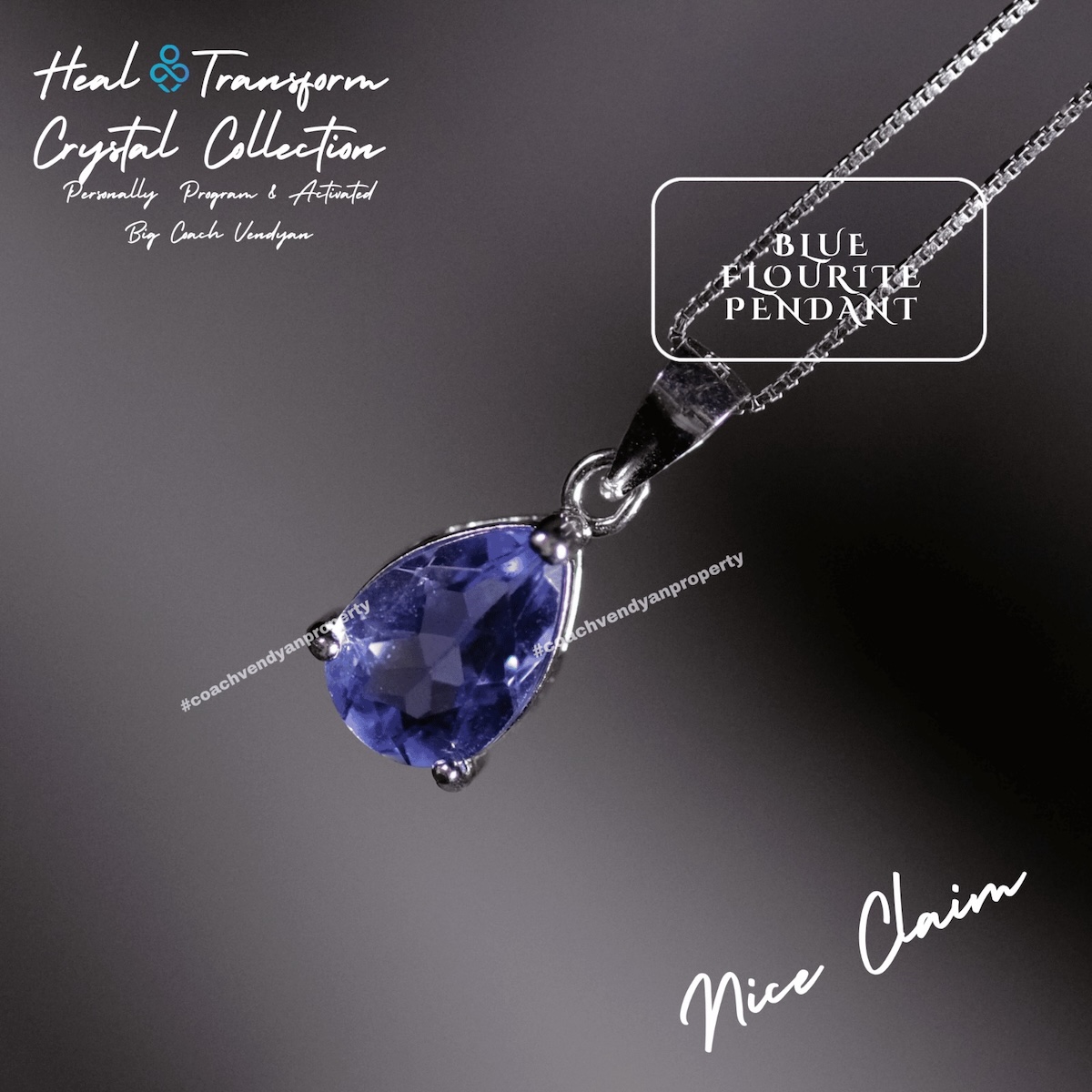 BLUE FLUORITE PENDANT - Gambar 4