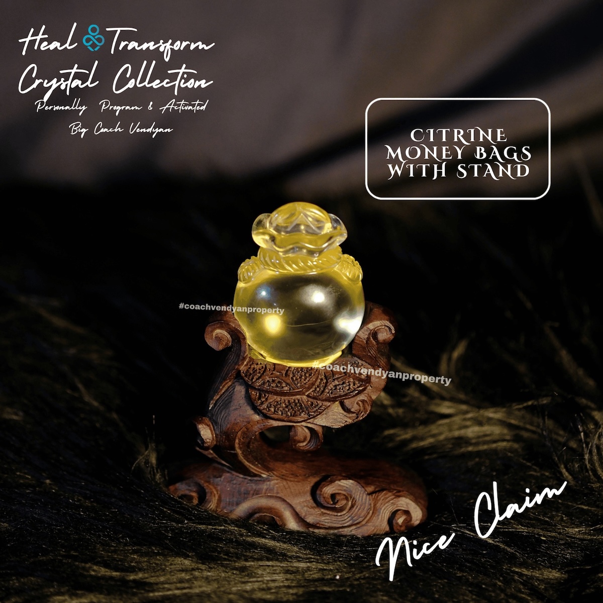 CITRINE MONEY BAGS - Gambar 3